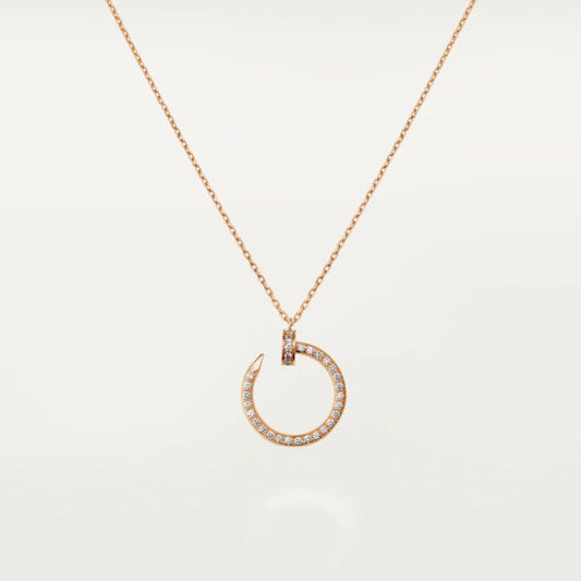 [⭐Aura]JUSTE NECKLACE PINK GOLD DIAMONDS