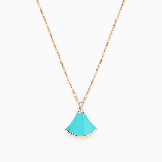 [⭐Aura]DREAM NECKLACE TURQUOISE PINK GOLD