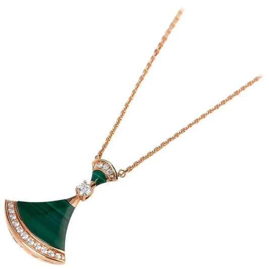 [⭐Aura]DREAM NECKLACE MALACHITE DIAMOND