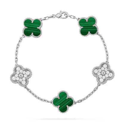 [⭐Spark] CLOVER 5 MOTIF MALACHITE BRACELET COLLECTION