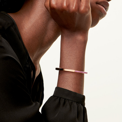 [Spark Jewels]LOCK BRACELET ROSE DIAMOND PINK GOLD