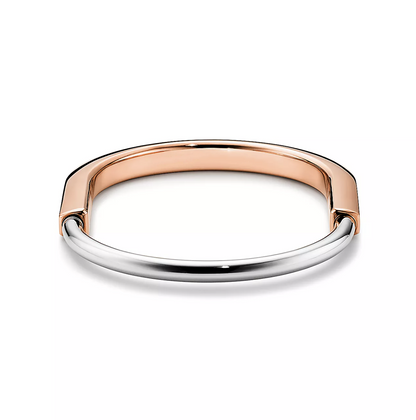 [Spark Jewels]LOCK BRACELET ROSE AND WHITE GOLD
