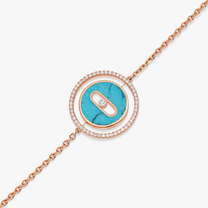 [⭐Aura]Demo MOVE TURQUOISE PINK GOLD DIAMOND BRACELET