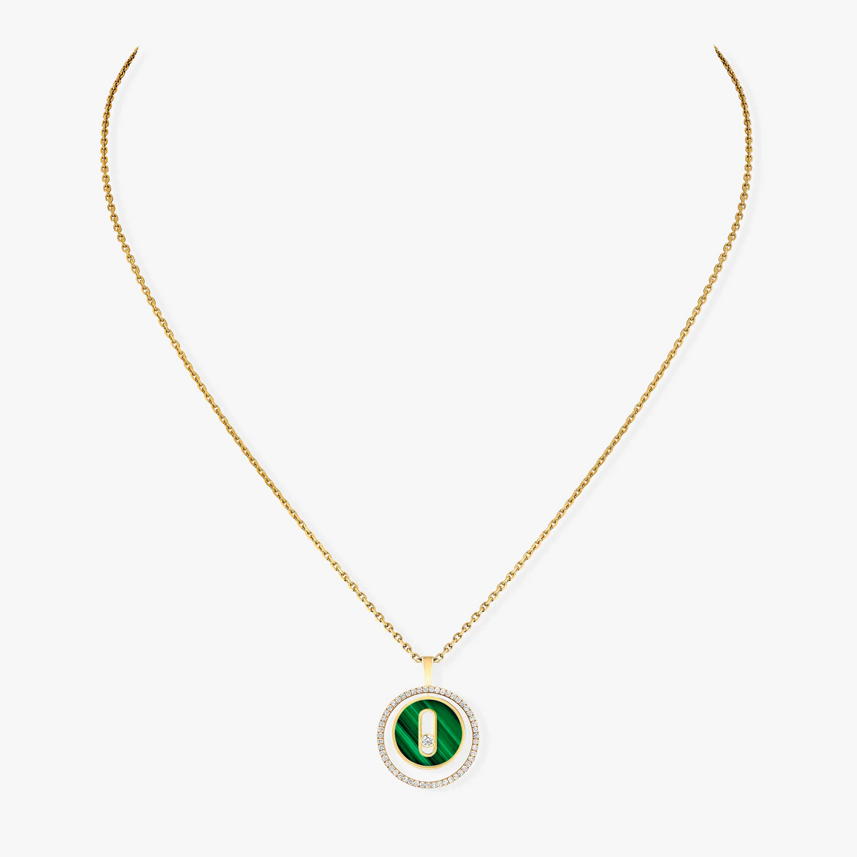 [⭐Aura]Demo MOVE 1 DIAMOND MALACHITE GOLD DIAMOND NECKLACE