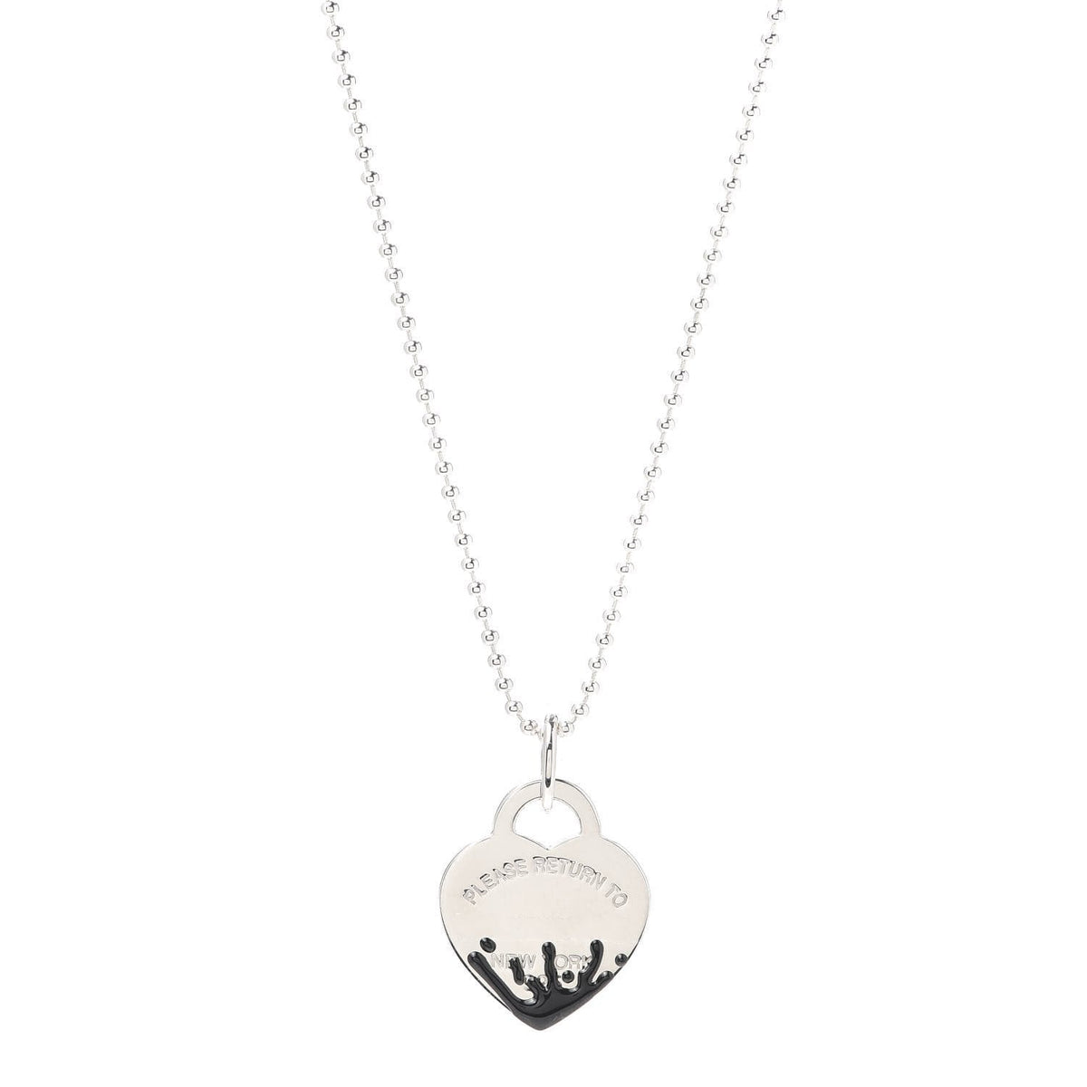 [Spark Jewels]COLOUR HEART SPLASH TAG NECKLACE