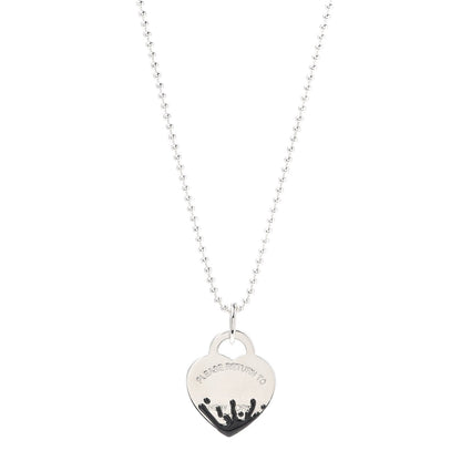 [Spark Jewels]COLOUR HEART SPLASH TAG NECKLACE