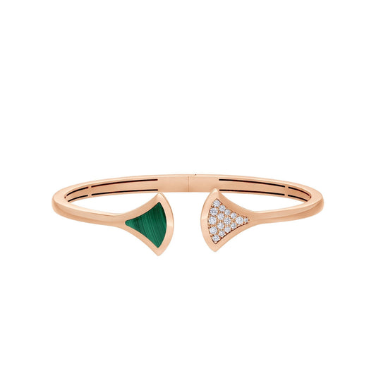 [⭐Aura]DREAM BRACELET OPEN MALACHITE PINK GOLD