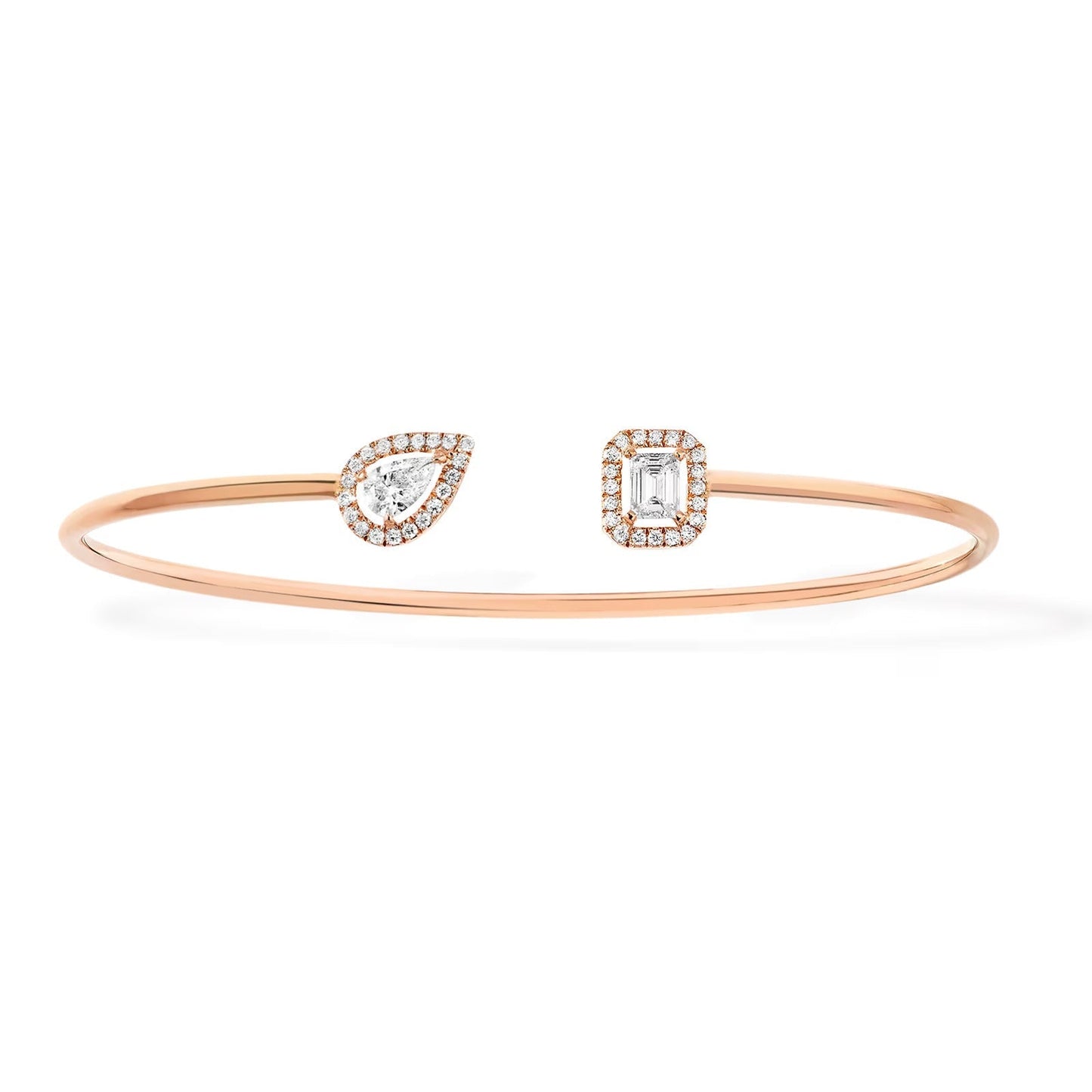 [⭐Aura]JONC FLEX MY TWIN TOI & MOI SILVER DIAMOND BRACELET