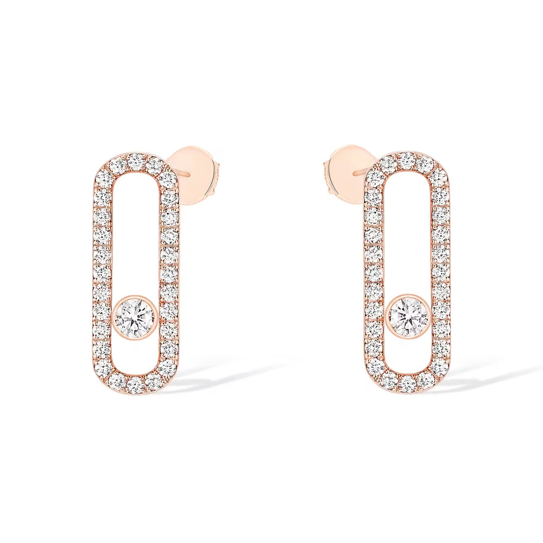 [⭐Aura]MOVE UNO STUD DIAMOND PAVED EARRINGS