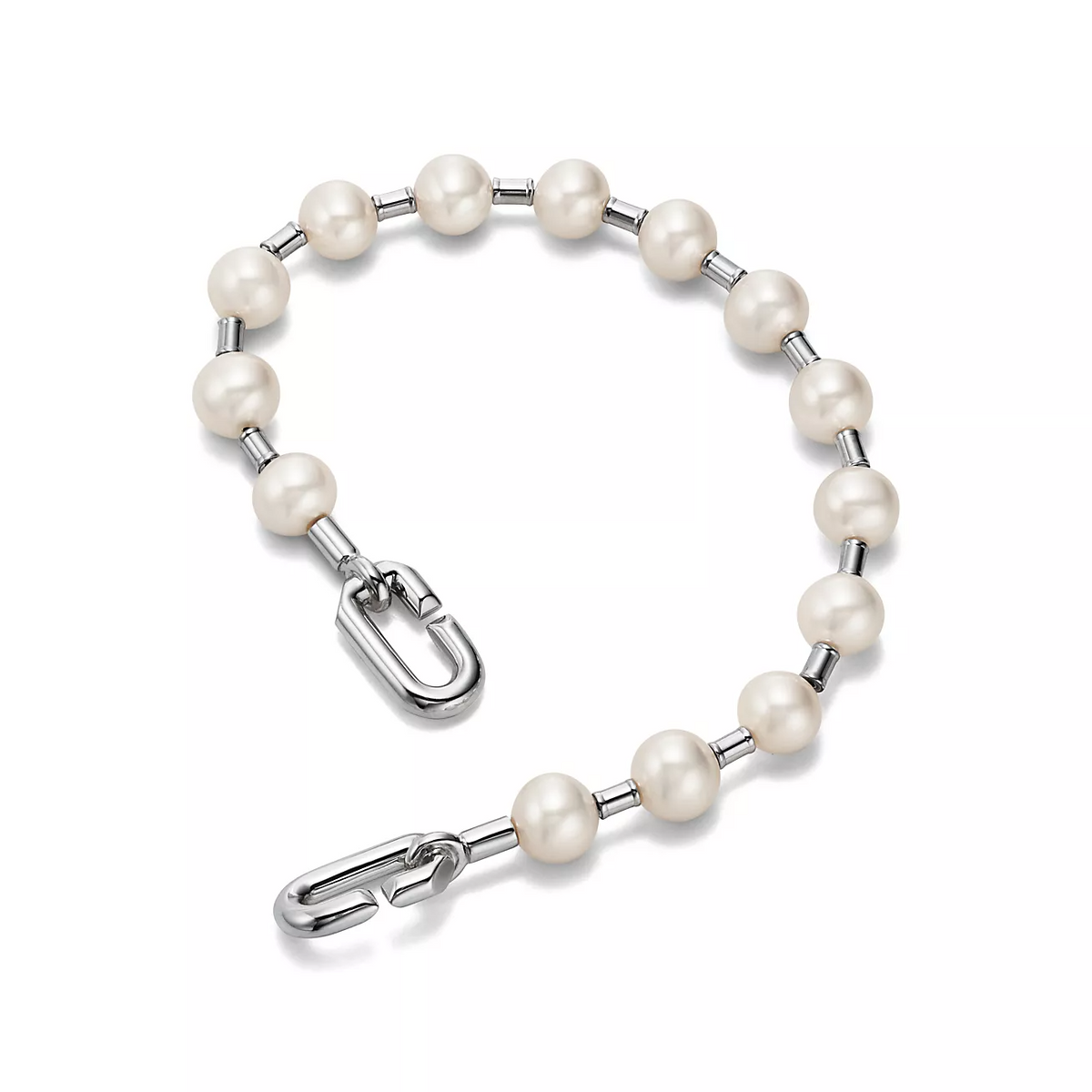 [Spark Jewels]PEARL 7-8MM SILVER BRACELET