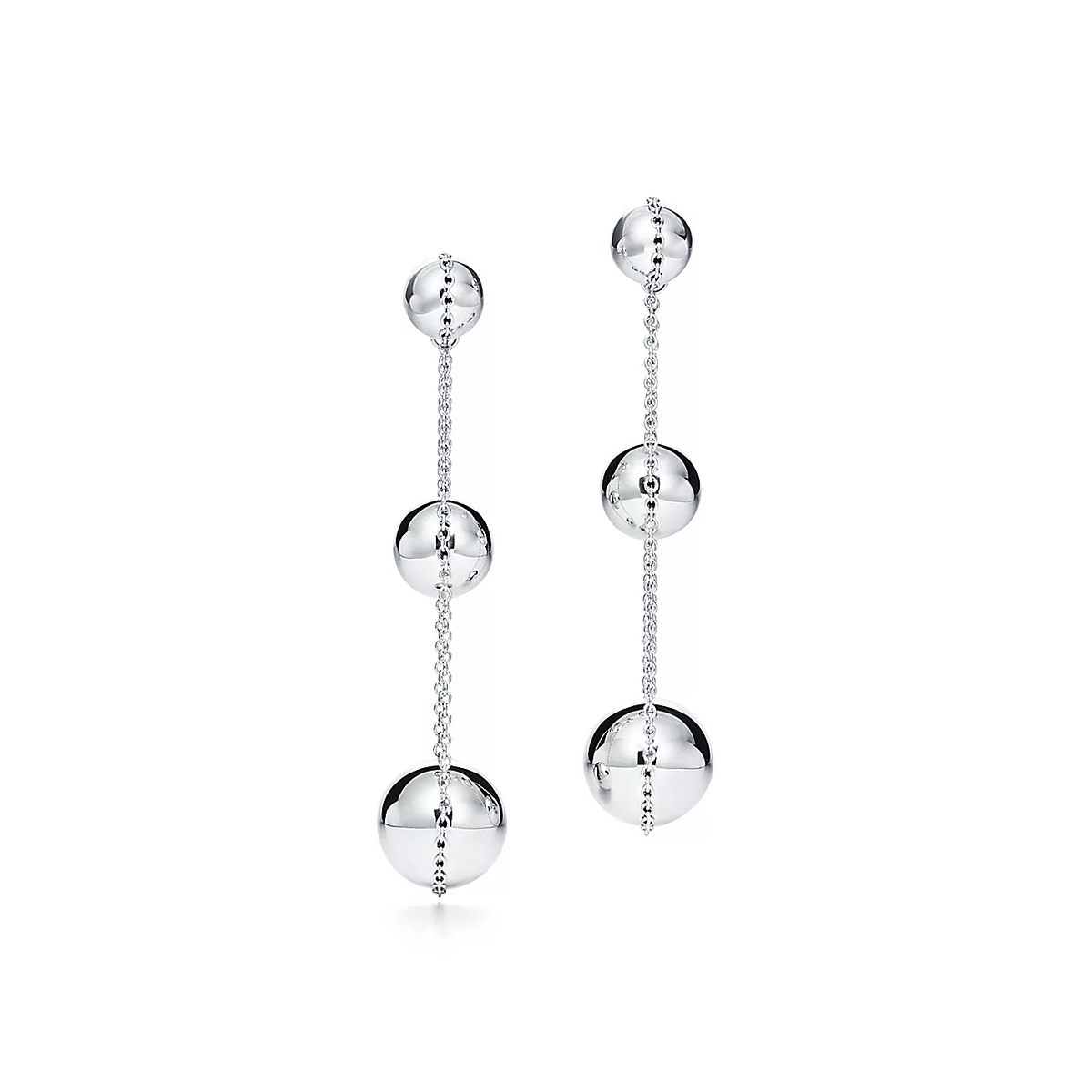 [Spark Jewels]TRIPLE DROP SILVER EARRINGS