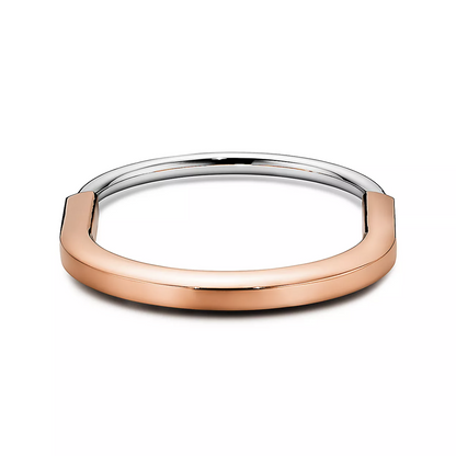 [Spark Jewels]LOCK BRACELET ROSE AND WHITE GOLD