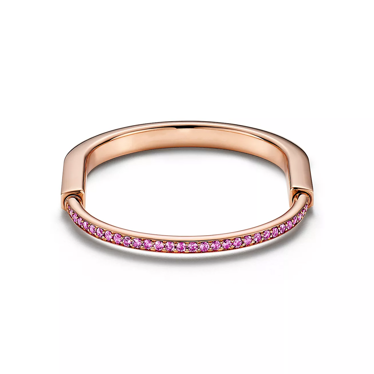 [Spark Jewels]LOCK BRACELET ROSE DIAMOND PINK GOLD