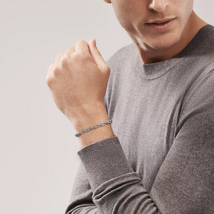 [Spark Jewels]HARDWEAR SMALL LINK 26 MOTIF SILVER BRACELET