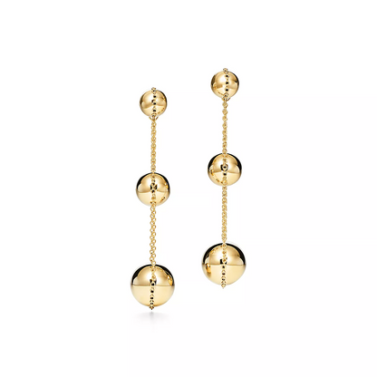 [Spark Jewels]TRIPLE DROP GOLD EARRINGS