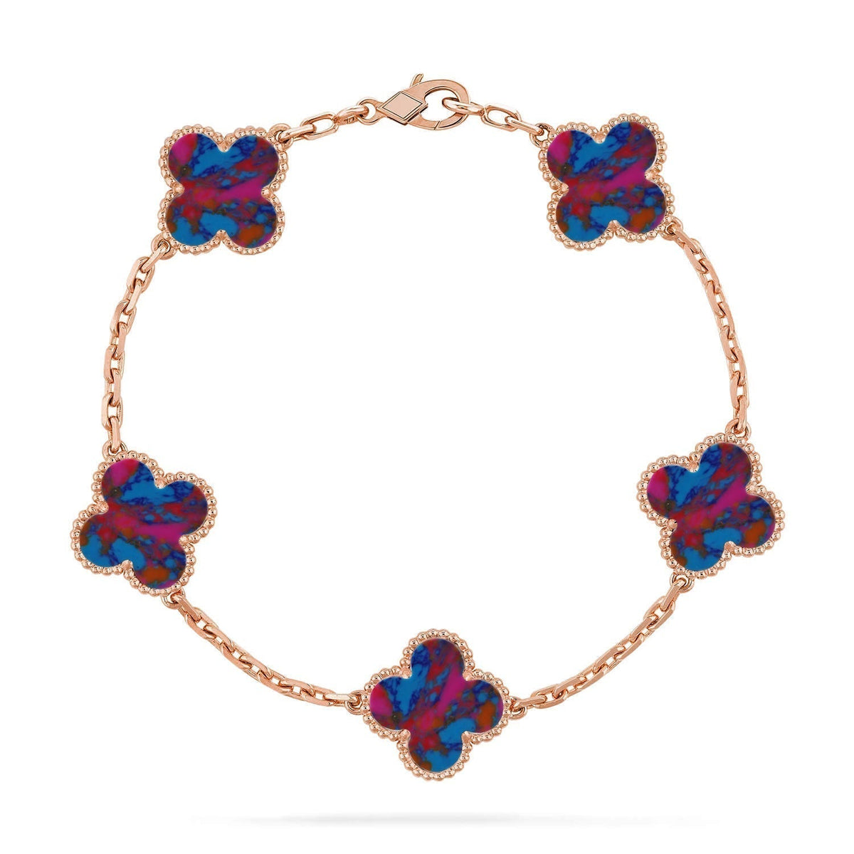 [Spark]CLOVER 5 MOTIF COLOR GEMSTONES BRACELET COLLECTION