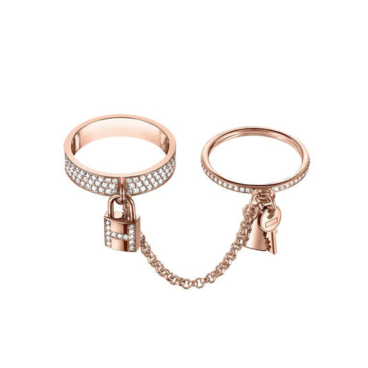 [⭐Aura]HM KELLY CLOCHETTE DOUBLE RING IN  WITH DIAMONDS