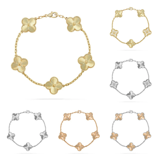 [⭐Aura] CLOVER 5 MOTIF LASER BRACELET COLLECTION