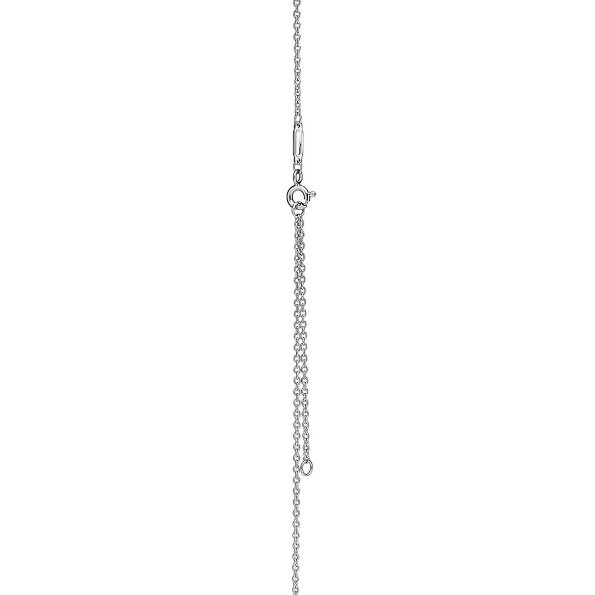 [Spark Jewels]KNOT PENDANT SILVER DIAMOND NECKLACE