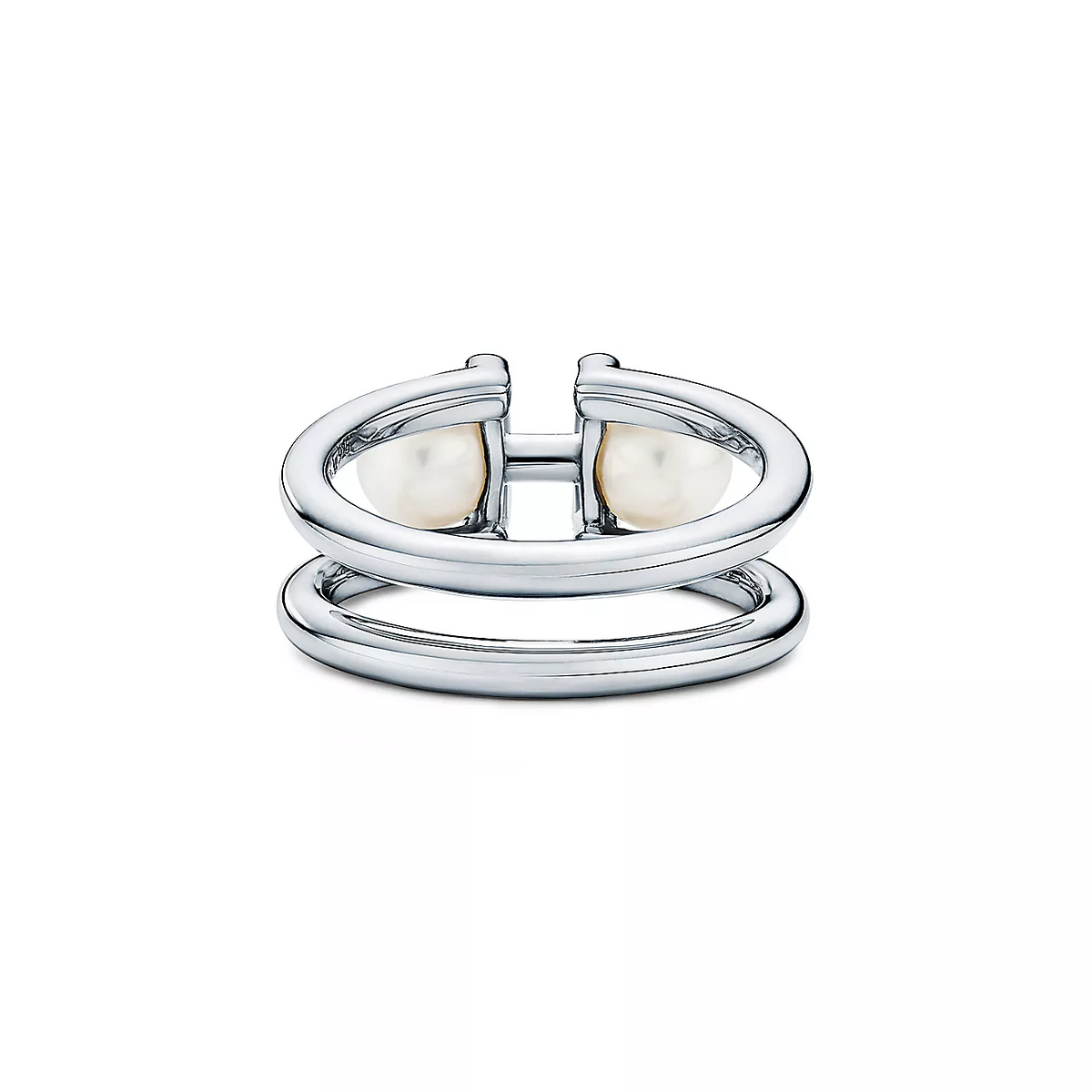 [Spark Jewels]DOUBLE PEARL SILVER RING
