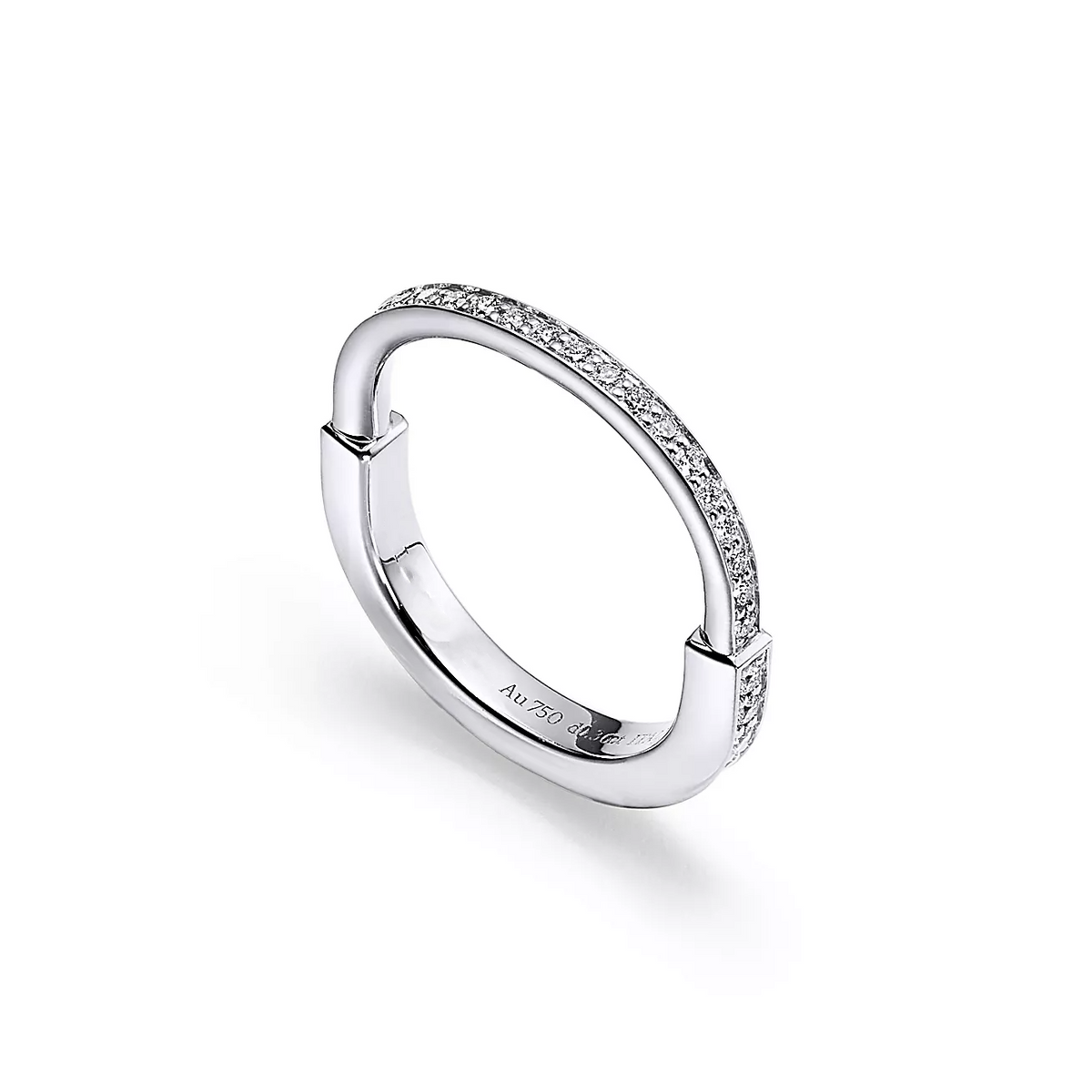 [Spark Jewels]LOCK RING SILVER DIAMOND PAVED