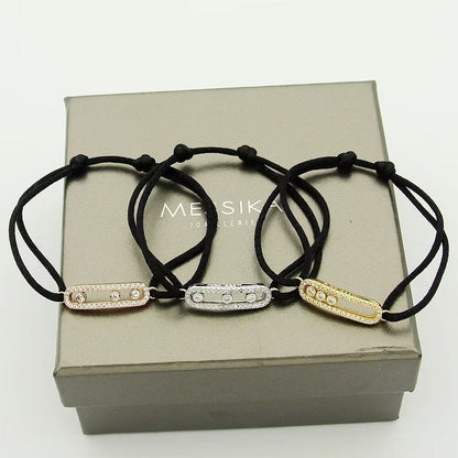 [⭐Aura]Messika Care(s) pink cord pavé bracelet