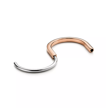 [Spark Jewels]LOCK BRACELET ROSE AND WHITE GOLD