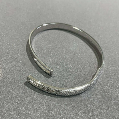 [⭐Aura]Move Noa Rose Gold Pavé Diamond Bangle Bracelet