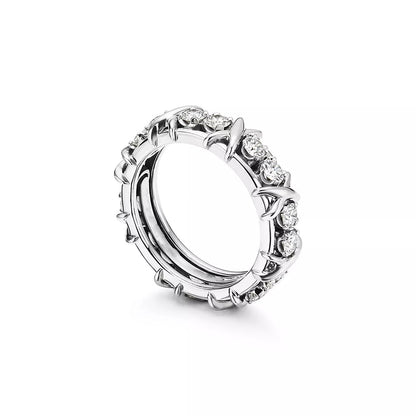 [Spark Jewels]SIXTEEN STONE SILVER RING