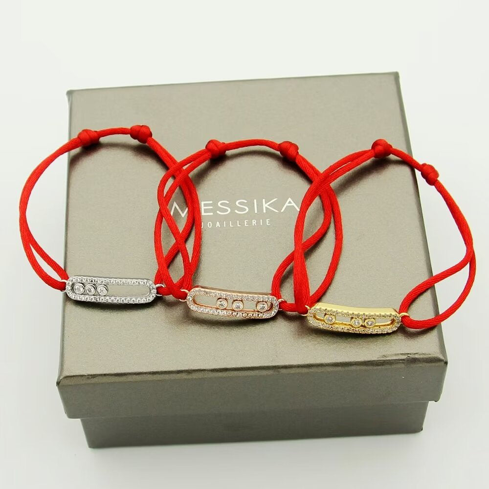 [⭐Aura]Messika Care(s) pink cord pavé bracelet
