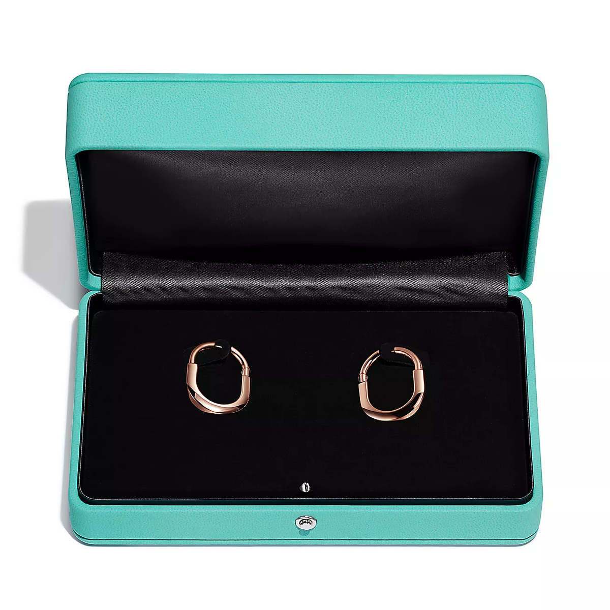 [Spark Jewels]LOCK MEDIUM PINK DIAMOND PINK GOLD EARRINGS