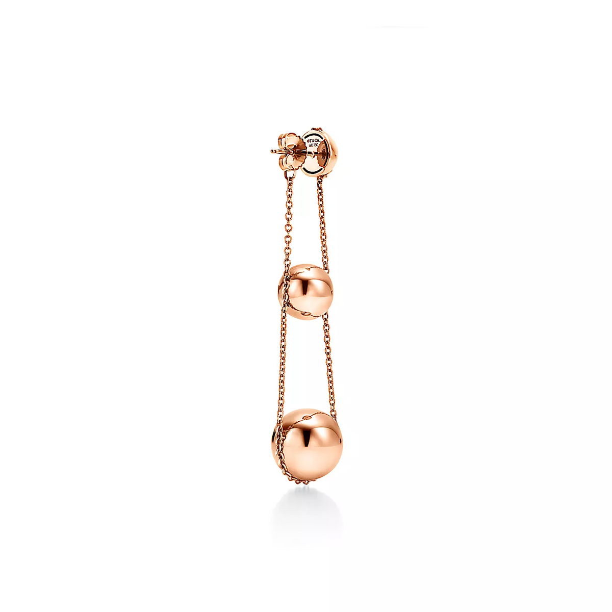[Spark Jewels]TRIPLE DROP PINK GOLD EARRINGS