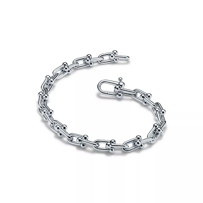 [Spark Jewels]HARDWEAR SMALL LINK 26 MOTIF SILVER BRACELET