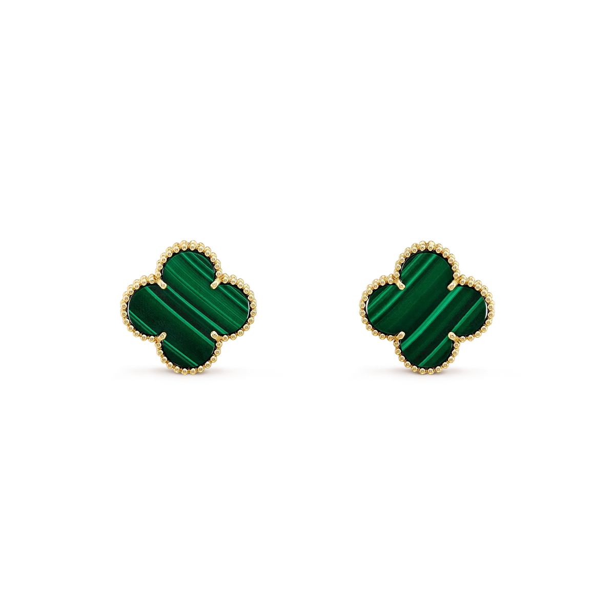 [Spark]CLOVER MINI 9.5MM MALACHITE  EARRINGS