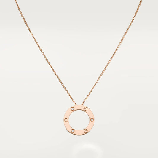 [⭐Aura]LOVE NECKLACE 16MM 3 DIAMONDS