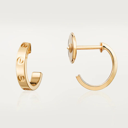 [⭐Aura]LOVE EARRINGS 2.65MM PINK GOLD