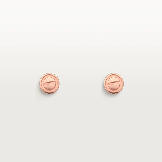 [⭐Aura]LOVE EARRINGS PINK GOLD 10MM