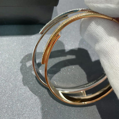 [⭐Aura]Move Noa Rose Gold Pavé Diamond Bangle Bracelet
