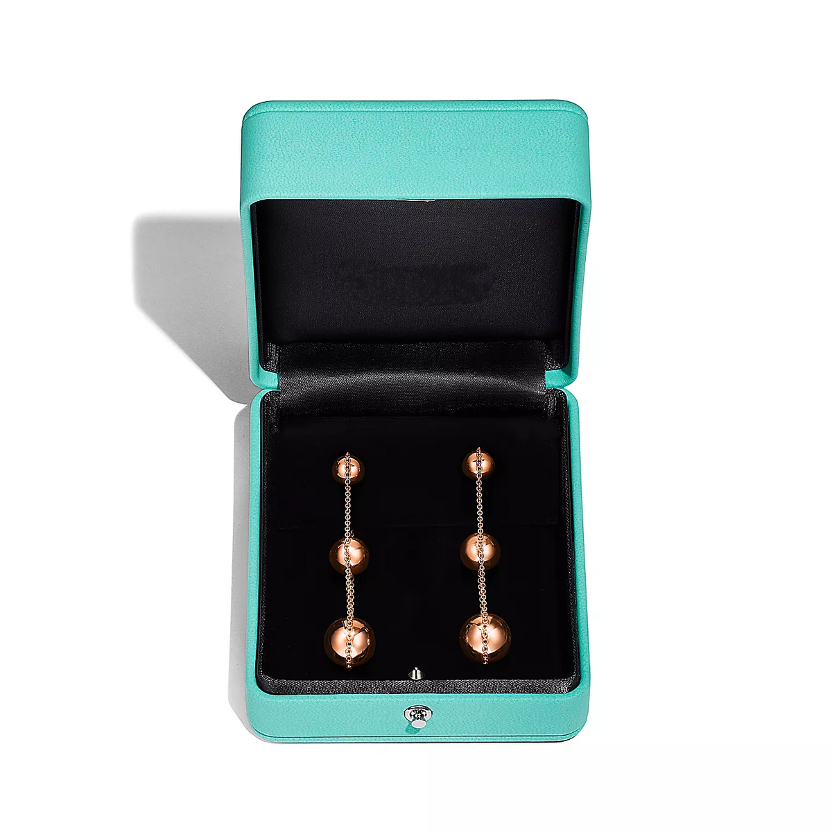 [Spark Jewels]TRIPLE DROP PINK GOLD EARRINGS
