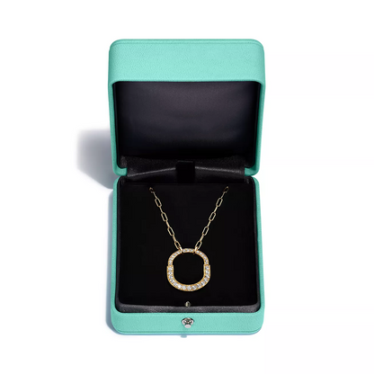 [Spark Jewels]LOCK NECKLACE MEDIUM PENDANT GOLD PAVED DIAMONDS