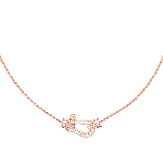 [⭐Aura]FORCE 10 PINK GOLD DIAMOND NECKLACE
