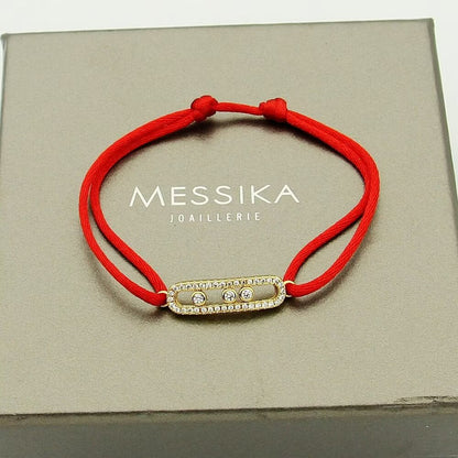 [⭐Aura]Messika Care(s) pink cord pavé bracelet