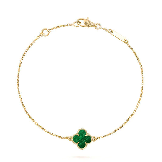 [⭐Aura]CLOVER BRACELET MALACHITE 1 MOTIF