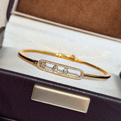 [⭐Aura]Move Pavé Diamond Bangle Bracelet M