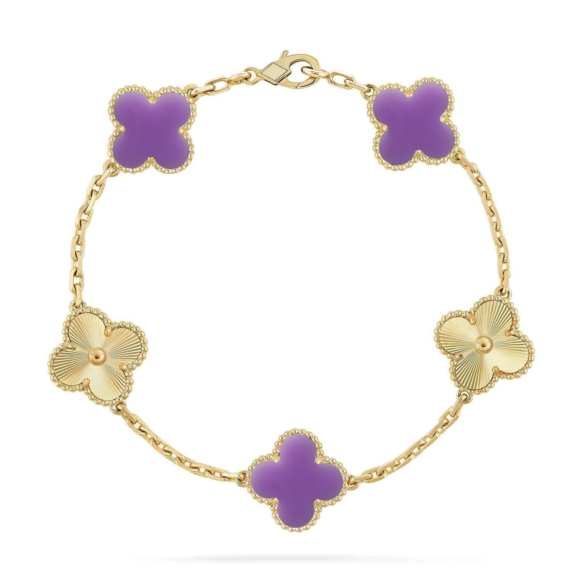 [Spark]CLOVER 5 MOTIF LIGHT PURPLE BRACELET COLLECTION