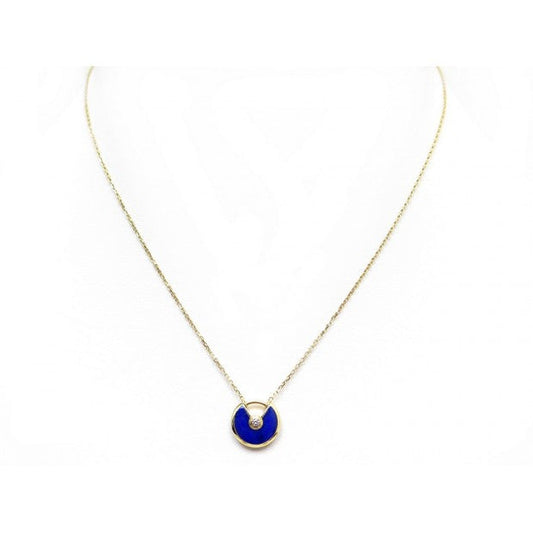 [⭐Aura]AMULETTE ROSE GOLD AGATE NECKLACE