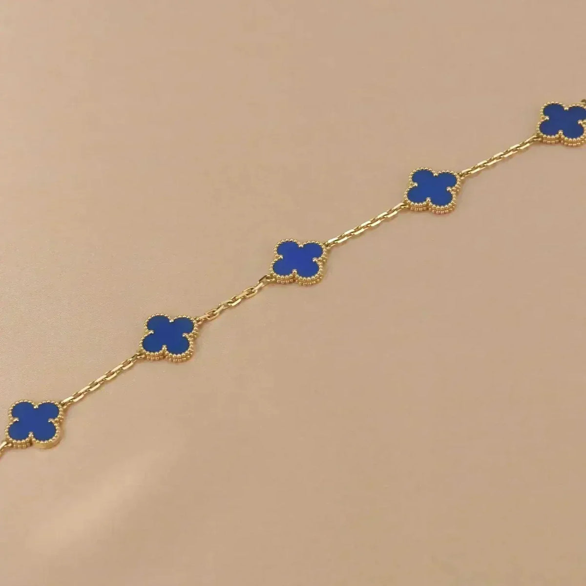 [Spark] CLOVER 5 MOTIF BLUE AGATE BRACELET COLLECTION