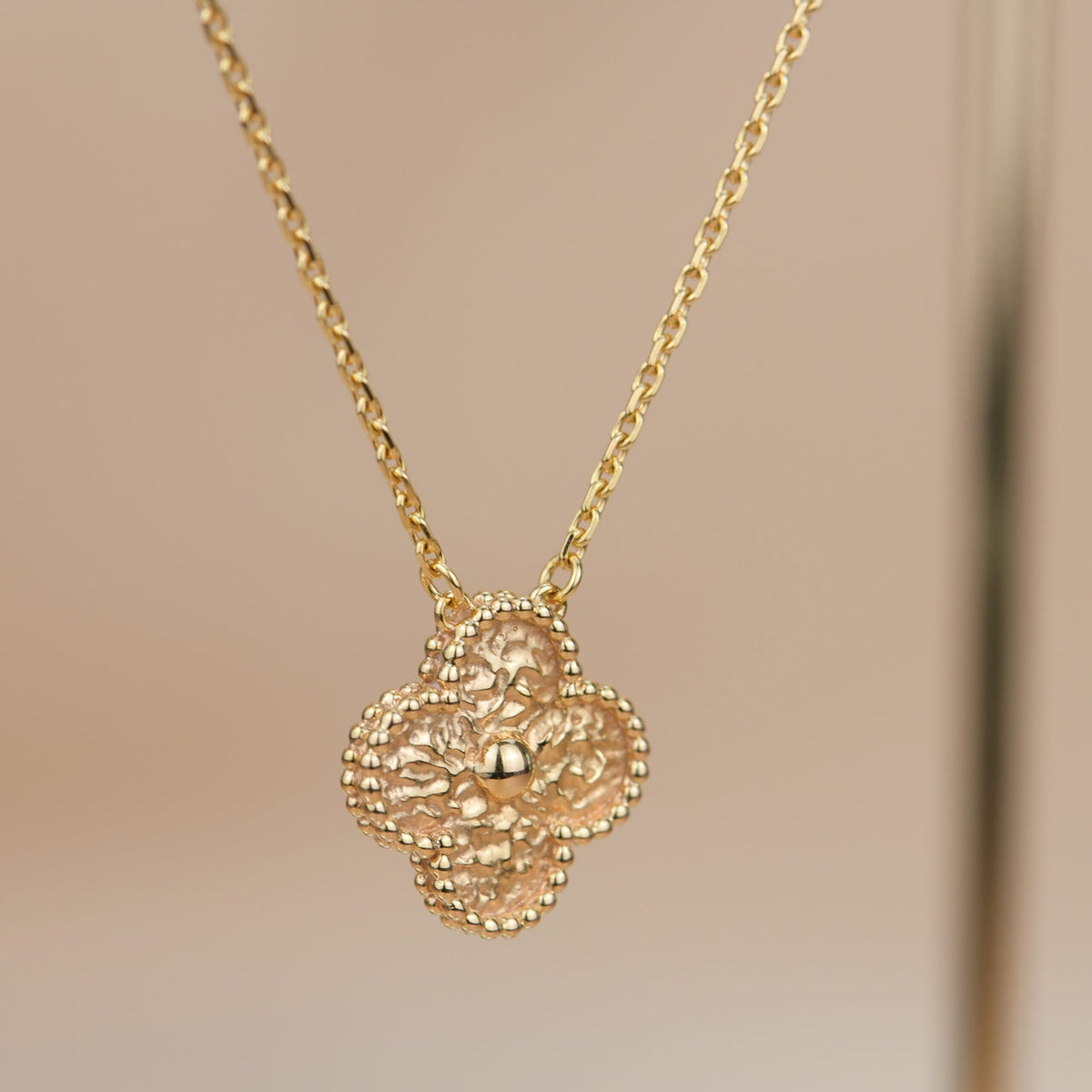 [Spark]CLOVER 15MM  BRONZING NECKLACE