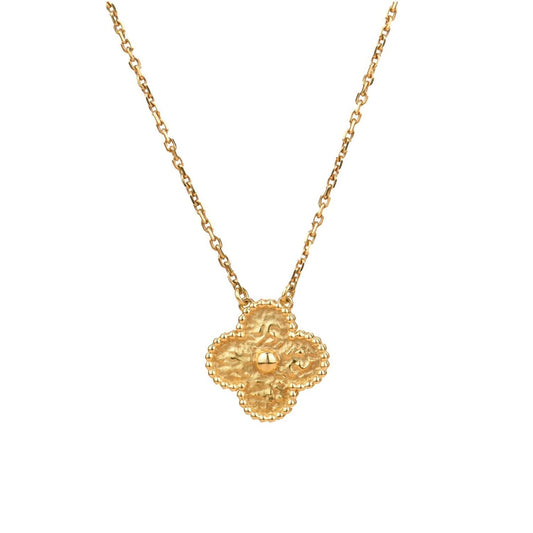 [⭐Aura]CLOVER 15MM  BRONZING NECKLACE