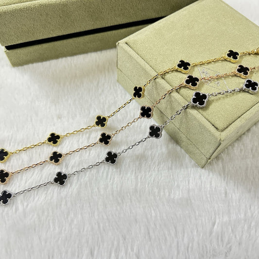 [⭐Aura]CLOVER 6 MOTIF  ONYXS BRACELET